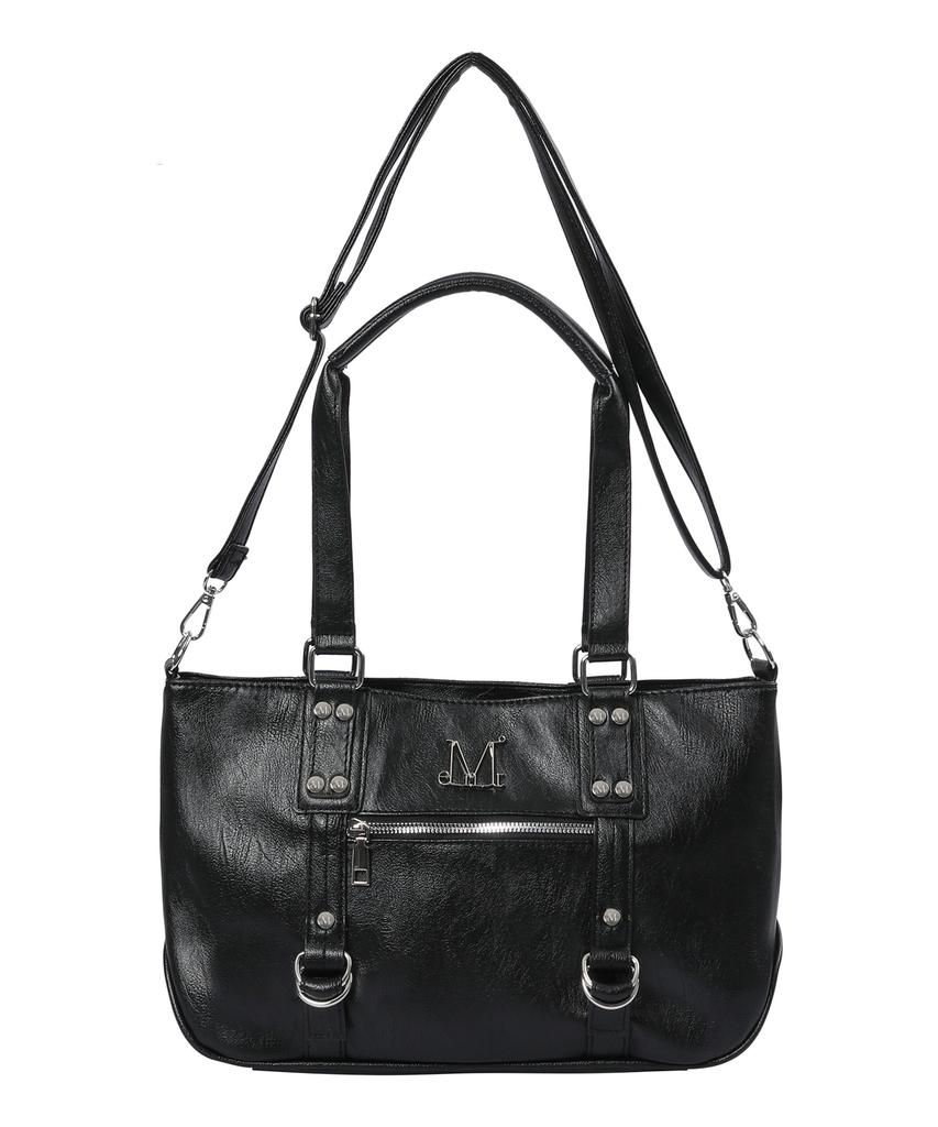 Mucent Harang Metal Logo 3-Way Rivet Point Shoulder Bag Unisex
