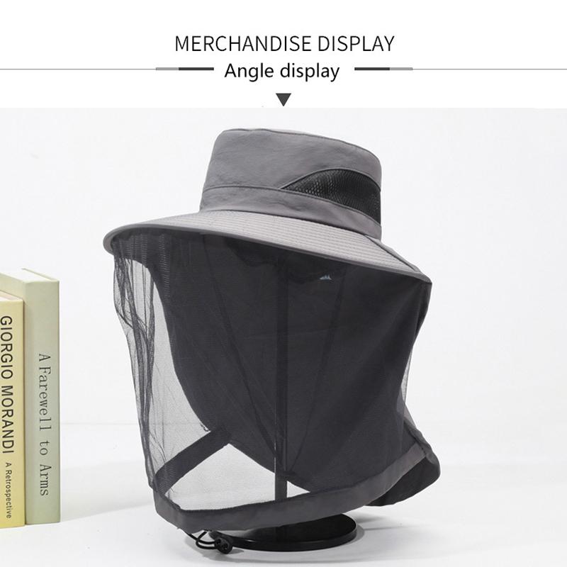 Унисекс складная москитная шапка со скрытой сеткой УФ-репеллент защита от насекомых пчел открытый козырек панама рыболовная кепка