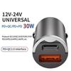 Pull Super Fast Charging PD30W Hidden Mini Car Charging QC3.0 Metal Flash Charging Multi-function Charging