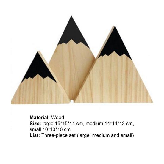 3Pcs/Set Wall Sign Sturdy Durable Safe 1 Desktop Wall Wooden Decoration Kids Room Decor