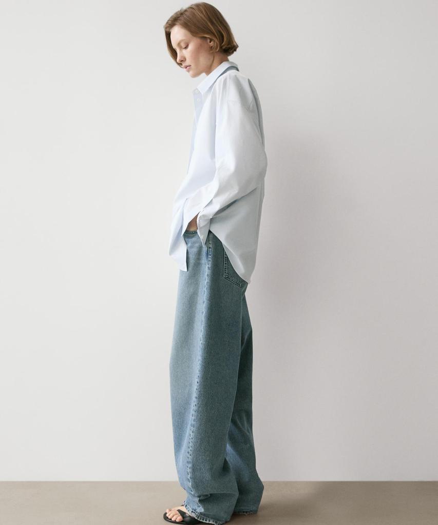 Хлопковая рубашка poplin от Masimodutti