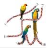 Хлопковая веревка, разноцветный попугай, подвесная веревка, гибкая качели для птиц, лестница, шлифовальный коготь