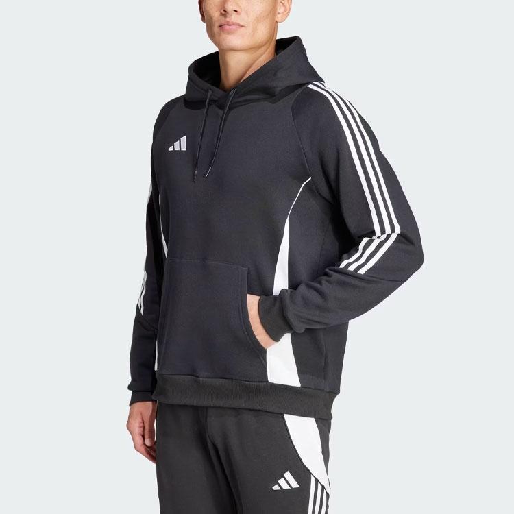 adidas Tiro 24 Sweat Soccer Hoodie Asia Sizing 'Black White' Men's IJ7673