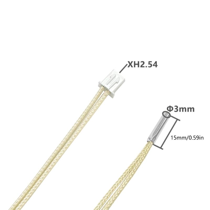 Термистор PT1000 термостойкий, 3x15мм 400℃ температурный термистор для стабильной 3D-печати