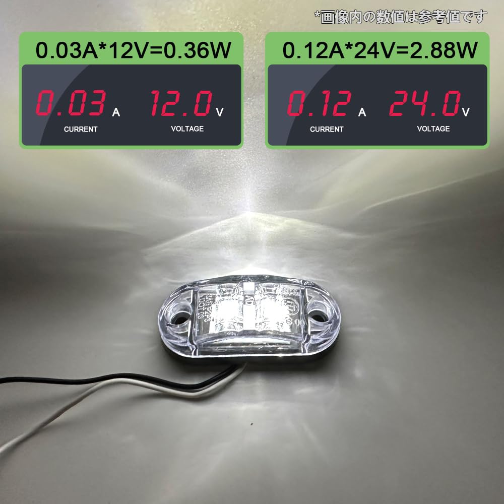 Светодиодный габаритный фонарь - 24 В Габаритный фонарь для грузовика Боковой габаритный фонарь Указатель поворота Грузовик Белый Комплект из 4 штук