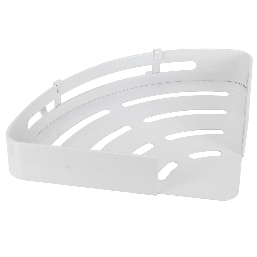 White Toilet Triangular Basket Hotel Bathroom Single Layer Aluminum Shelf for Bathroom