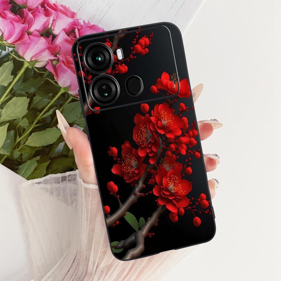 For Itel P40 Plus Case P683L Luxury Butterfly Tree Painted Cover Soft Silicone Phone Case For Itel P40 P662L P 40 ItelP40 + Bags
