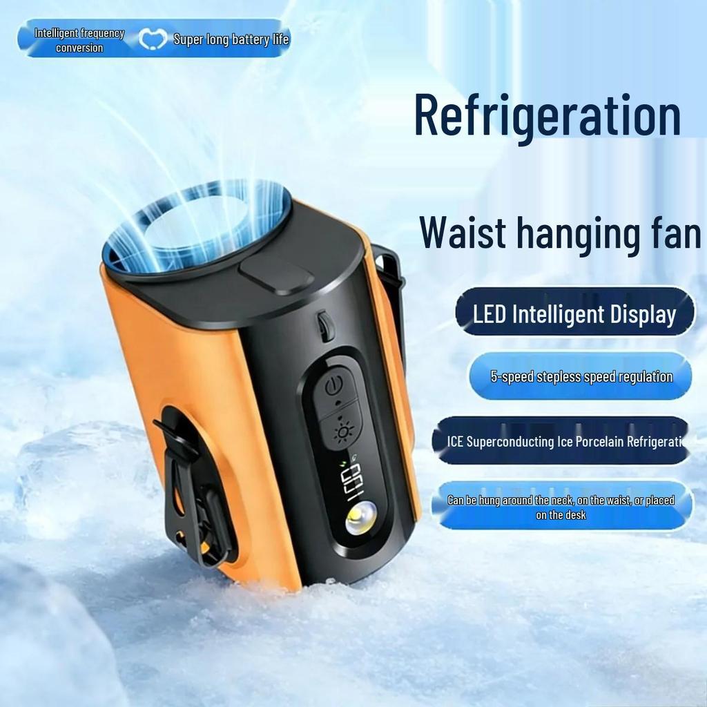 Portable High-Power Cooling Waist Fan for Outdoor and Construction Use