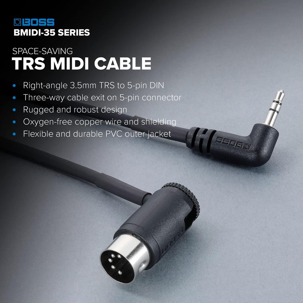 BOSS MIDI Cable 60cm MIDI Cable BMIDI-2-35 3.5mm TRS/MIDI