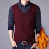 Turn-down Collar Geometric Contrast Color Long Sleeve Pullover Button Splicing Men's Formal T-shirt Casual Autumn Winter Tops