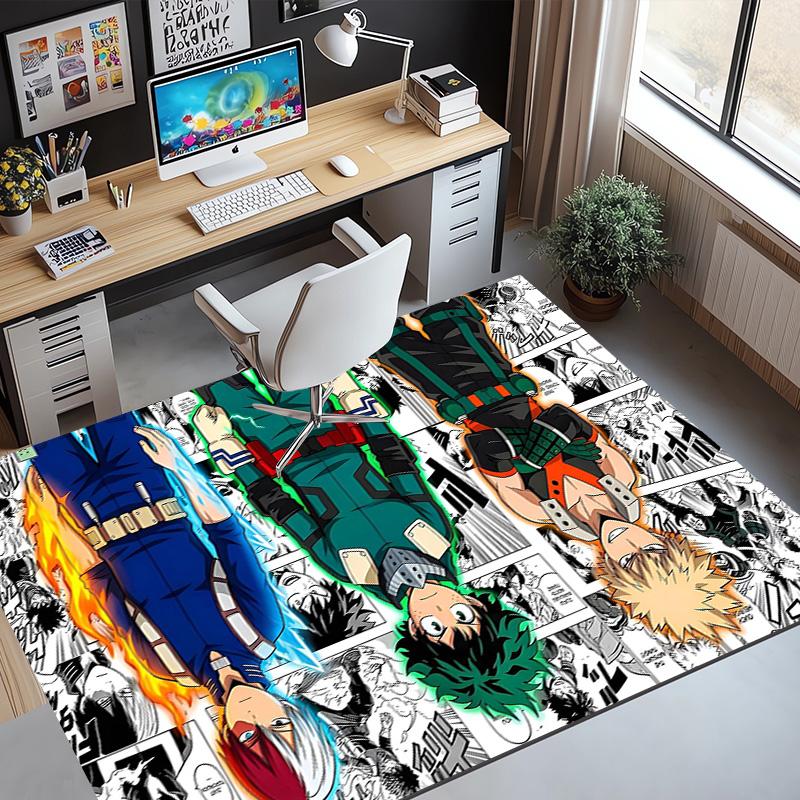 Jujutsu Kaisen Pattern Rug, Indoor/Outdoor Mat, for Picnic, Gameroom, Bedroom, Office, Living Room, Home Decor Carpet, Birthday Gift