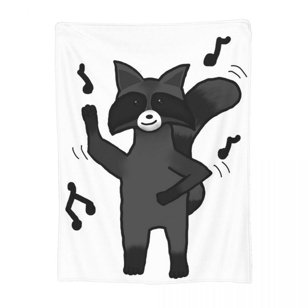 Pedro Raccoon Dance Meme Blankets Flannel Sofa Throw Blanket Super Soft for Couch Bedding Outdoor Throws Bedspread Quilt