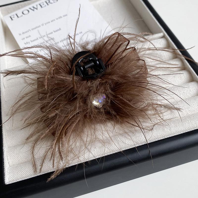 Заколка для волос в виде пера акулы со стразами, осень и зима, 7 см - Pure Desire Style Hairpin