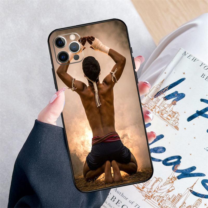 Чехол для телефона Муай Тай Кикбоксинг Бой Для iPhone 16 Pro Max 11 12 13 Mini 14 15 Pro Max XR 15 16 Plus 16e Чехол Coque
