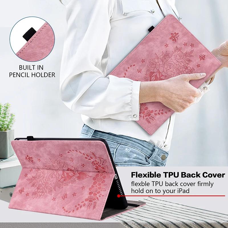 Кожаный чехол для Samsung Galaxy Tab A9 + 8.7 Plus S5e T720 Чехол для планшета Tab A 10.1 T510 A8 X200 X115 10.5 S6 A7 Lite 10.4 Чехол