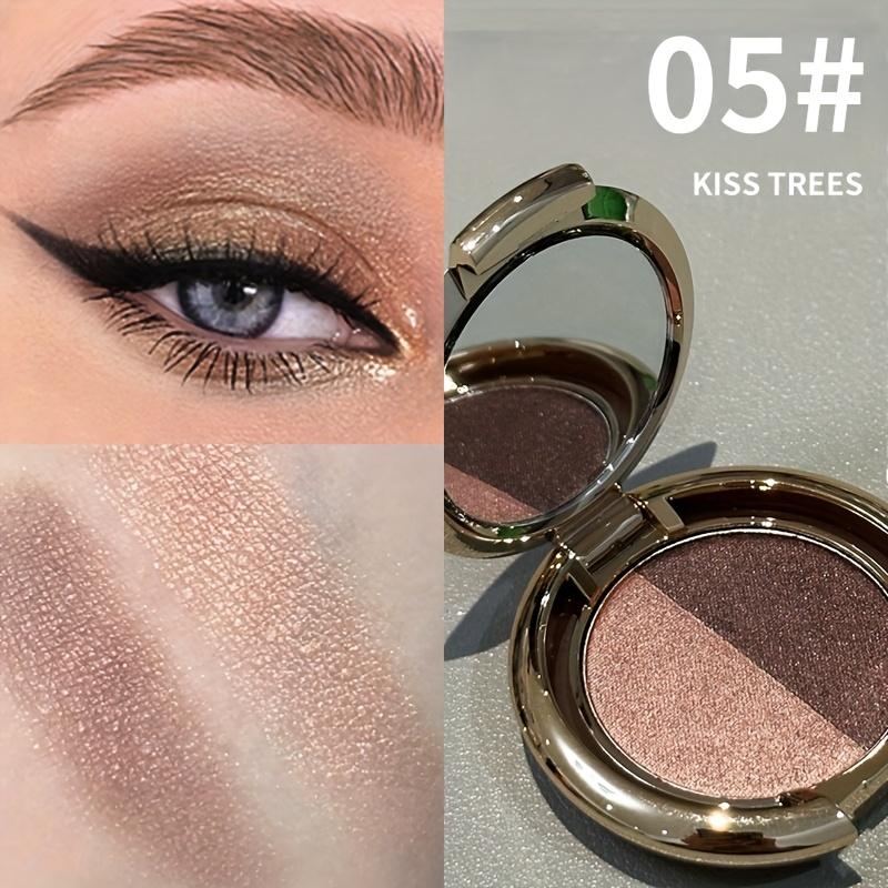 Двухцветные тени для век с шиммером и дымчато-коричневые/сине-черные, многоцветная палетка теней для век - формула для влажного/сухого нанесения, стойкие водостойкие и потостойкие тени для век