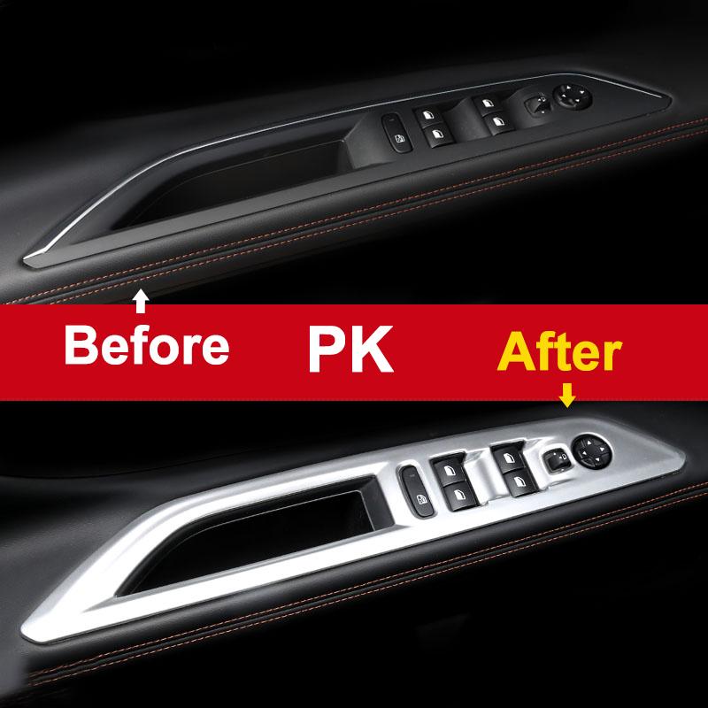 Автомобильные аксессуары для Peugeot 3008 5008 GT 2016 2017 2018 2022 2023, кнопка подъема окна, панель переключателя