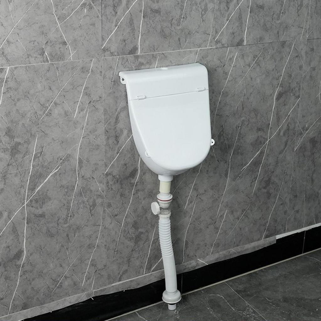 Wall Urinal with Lid Commercial Urinal Bathroom Garage Washout Spill Proof Adjustable Urine Diverter with Hose for Home Yard