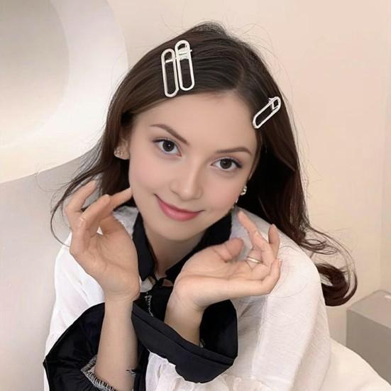 3 шт. Заколка для волос для девочки Звездный Декор X-образная Пружинная Заколка Стабильная Сила Зажима Нескользящая Металлическая Текстура Зажимы для Волос Фиксатор для Сломанных Волос