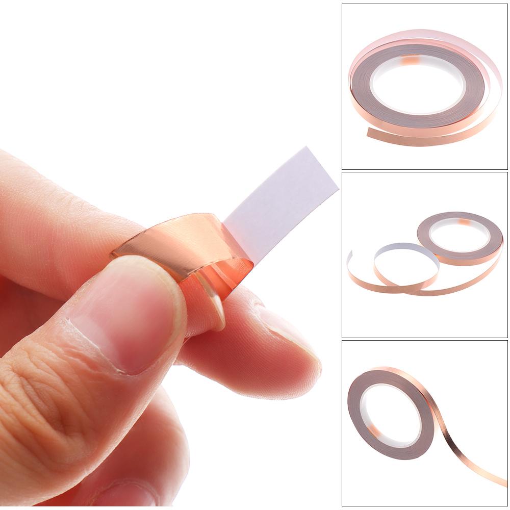 Клей Акриловая полоска Клейкая Экранирующая Теплостойкая Медная фольга Лента Односторонняя Проводящая