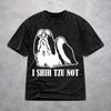 Men Women Vintage Washed T-shirts I Shih Tzu Not Funny Dog Lover Printed Shirt Merch Oversize  Tees Tops
