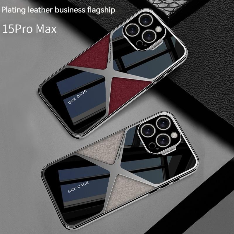 2024 Новый модный чехол из гальванизированной кожи для iPhone 14 15 ProMax, ультратонкий защитный чехол с защитой от падений и износа