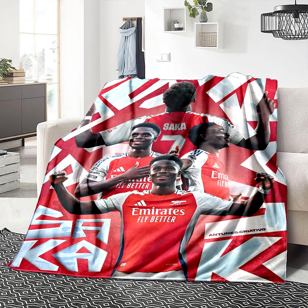 Arsenal Players Celebration Blankets Flannel Printed Breathable Warm Throw Blanket for Home Office Bedspreads 0708a30