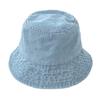 Denim Fisherman Hat Retro Style Unisex Sun Protection Basin Hat Flat Top Short Brim Solid Color Thin Bucket Hat