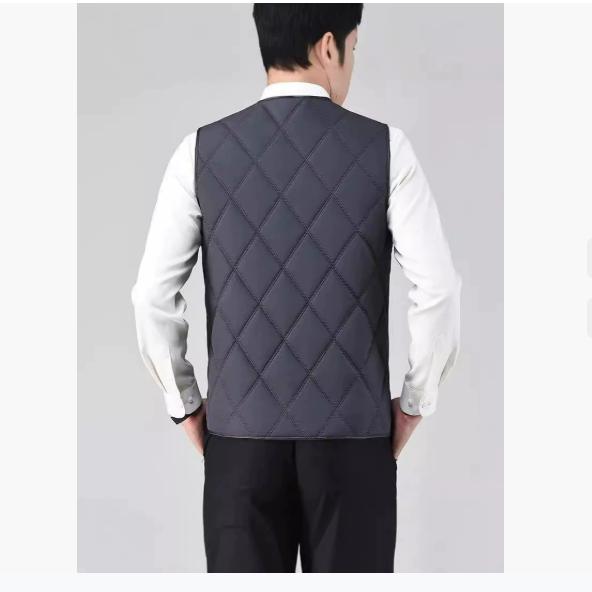 Жилет большого размера, который носит папа, осенне-зимний мужской жилет плюс бархатный утолщенный теплый жилет для защиты от холода