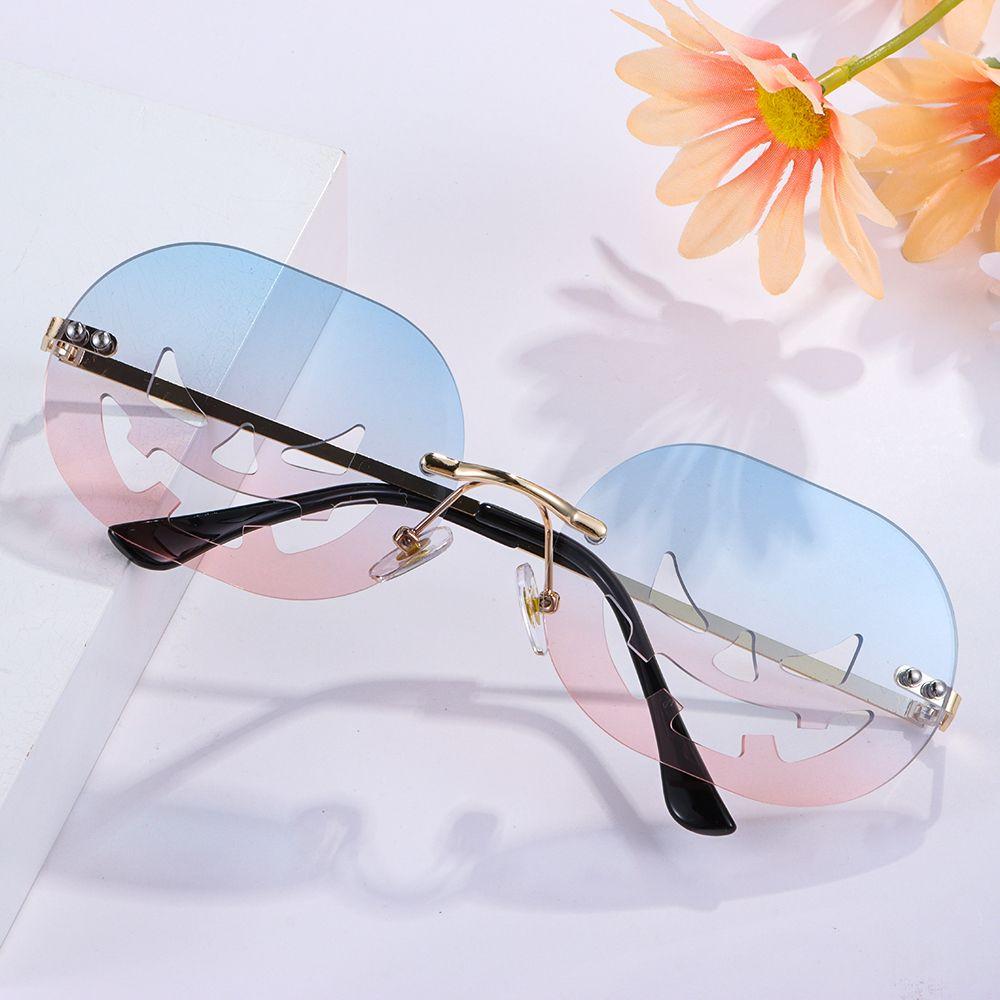 Модные Овальные Смешные Очки-Тыквы Солнцезащитные Очки на Хэллоуин для Женщин Мужчин Карнавальные Очки