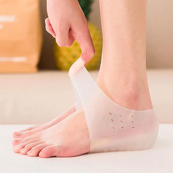 1 Pair Shoe Insoles Concealed Height Increase Silicone Non-deformable Stretchy Heel Cushion