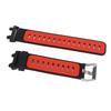 Soft Silicone Watch Strap Adjustable Replacement Band Accessory Fit for Amazfit T Rex 2 Smart Watch Black and Red