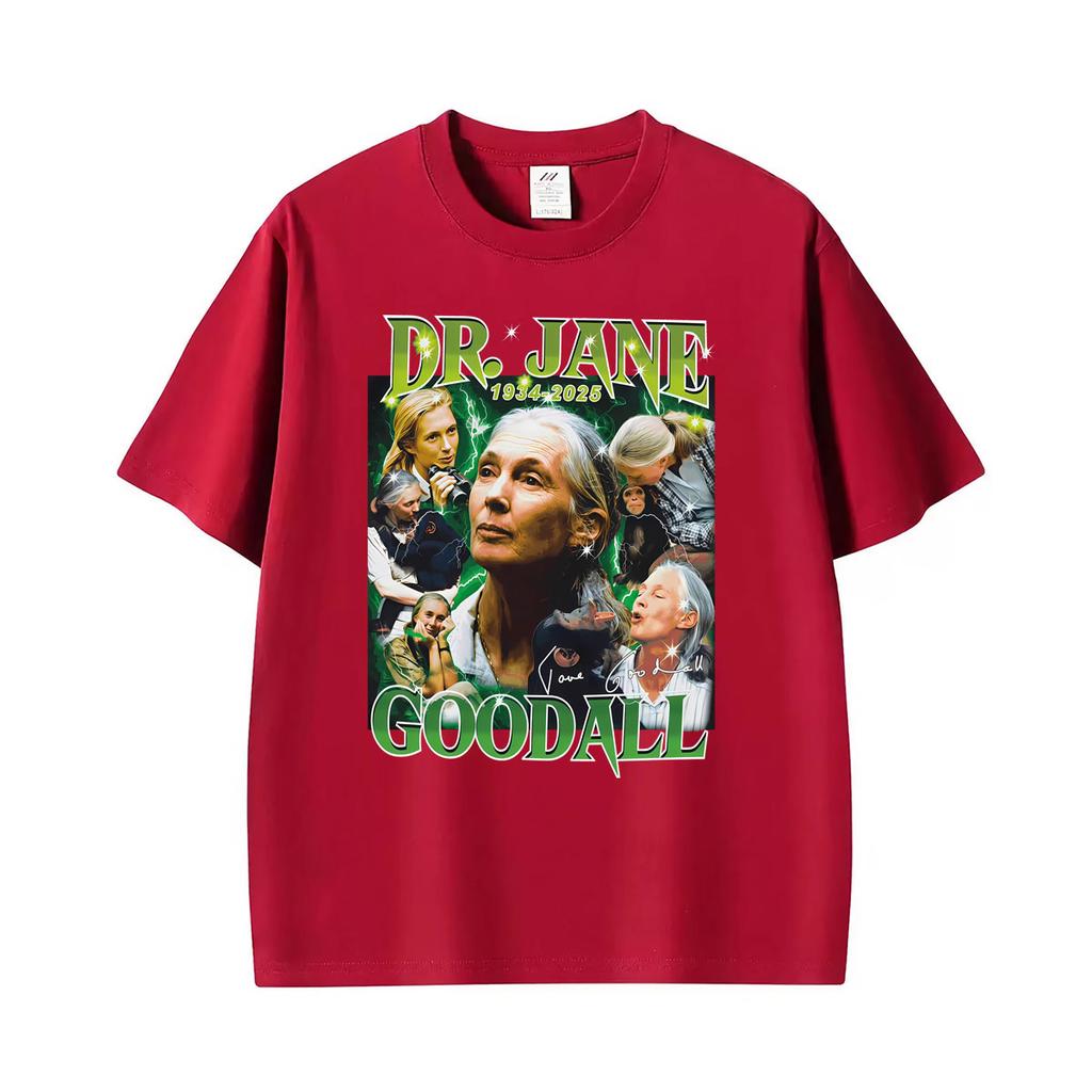 Drjane Goodall 90s Vintage Memorial Funny Graphic T Shirt Unisexs Clothing Fashion Streetwear T Shirts Oversized Cotton Tshirts