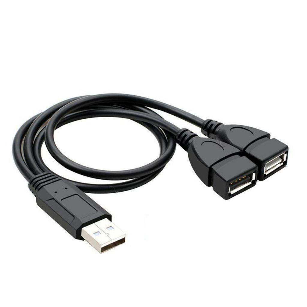 USB-удлинитель-разветвитель Y-типа, шнур-адаптер USB Male на 2 USB Female для одновременной зарядки и передачи данных на несколько устройств (2 в 1)
