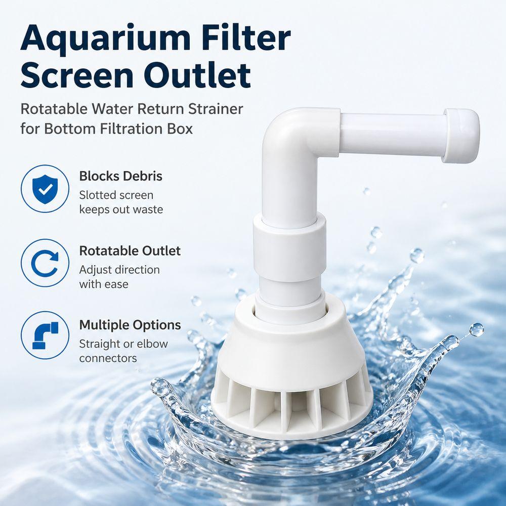 Straight Connector Aquarium Filter Screen 20/25/32mm Aquarium Water Spray Head Fish Tank Plumbing