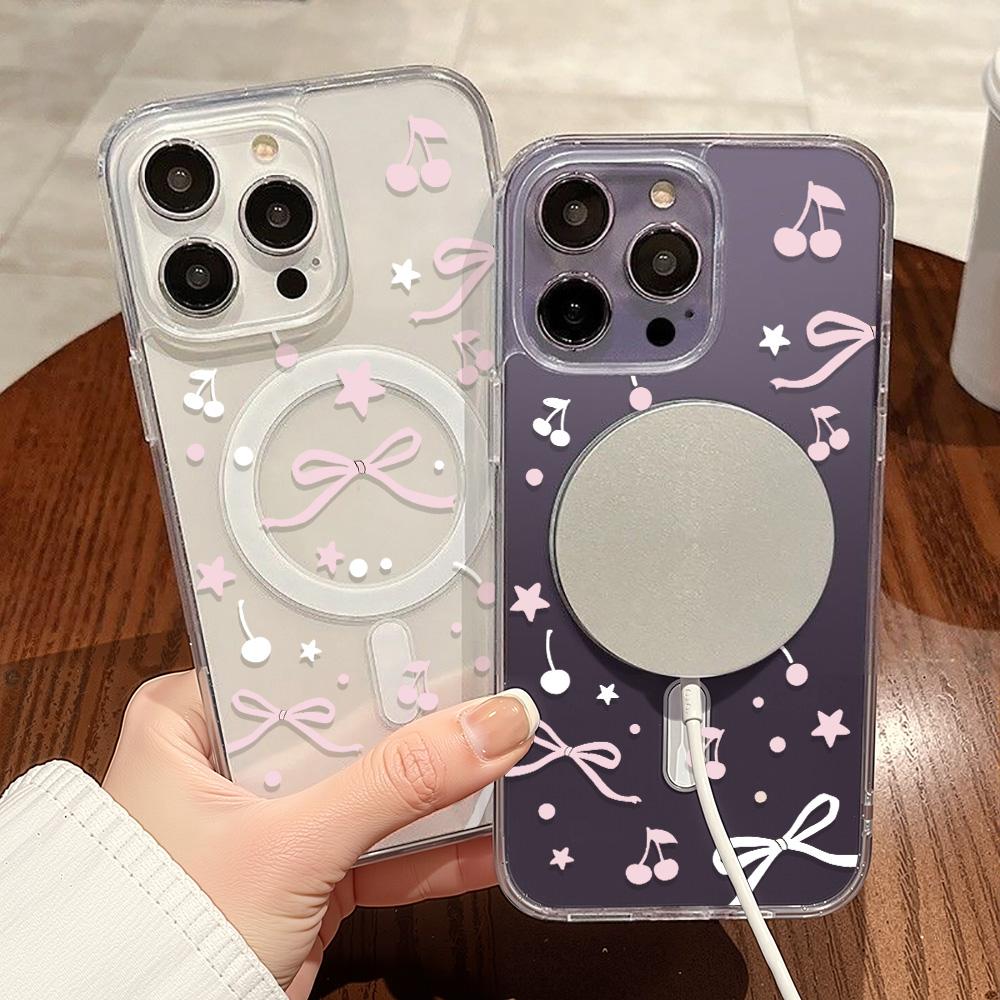 Магнитный чехол для телефона для iPhone 12 14 16 17 Pro 17 16 15 14 13 12 Pro Max 12 13 14 15 16 Высококачественный противоударный чехол Полная защита Милый стиль