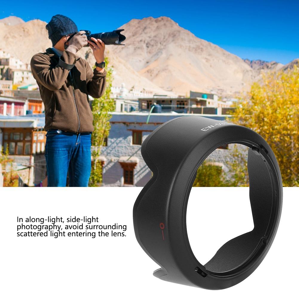EW-53 Качественная пластиковая бленда объектива для камеры Canon EOS M10 EF M 15-45 mm f 3.5-6.3 SM