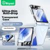 BIAZE Phone Case for Samsung Z Flip6/W25 Flip Foldable Screen, Shockproof Protective Cover, Slim Heat Dissipation Transparent Case JK694 Transparent