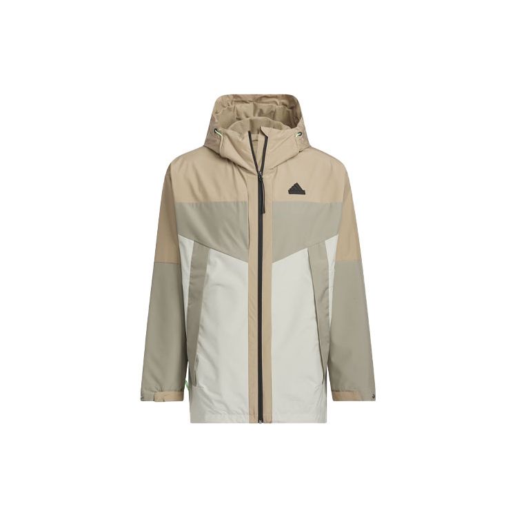 adidas Мужская спортивная куртка с капюшоном City Escape, коричневая верхняя одежда JE8578