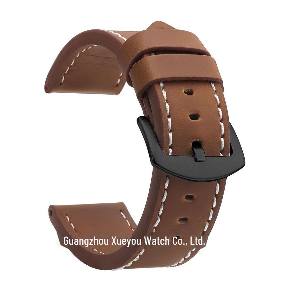 Genuine Leather Watch Strap - Universal Fit, Quality Assurance, Available In 18mm, 20mm, 22mm, and 24mm Sizes