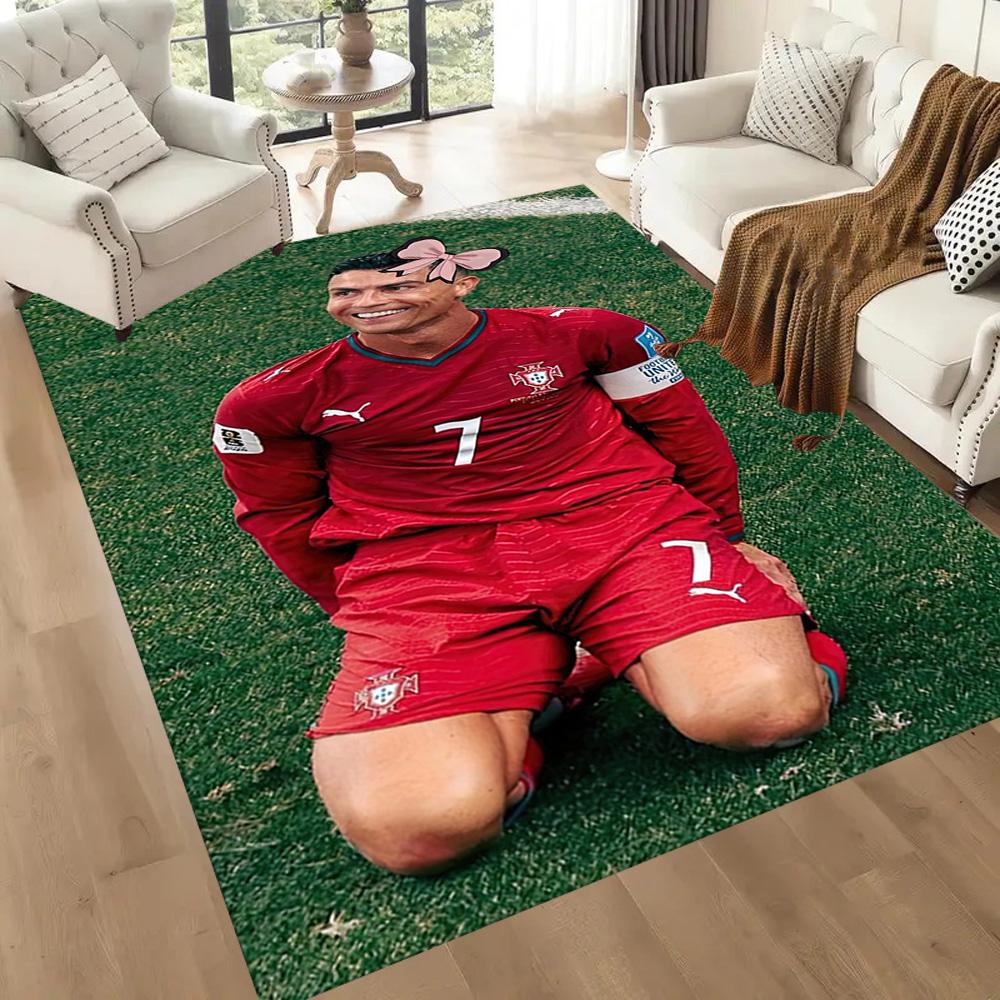 Cristiano Ronaldo Floor Mat Perfect For Living Rooms Outdoor Hallway Playrooms Antislip Rug Anime Office Decor