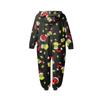 Christmas Print Family Matching Hooded Long Sleeved Zippered Jumpsuit Set