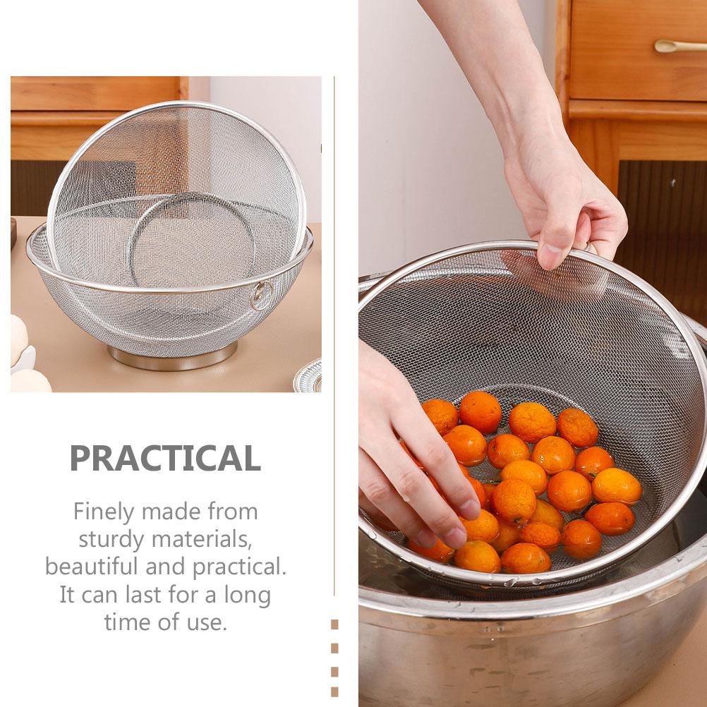 Сито из нержавеющей стали для риса, сетка для слива риса, сито для мытья чаши, тонкие сита для кухни