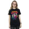 DC Comics Womens/Ladies Super Powers Neon Floral Cotton Boyfriend T-Shirt