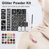 Набор блестящих порошков, 24 флакона, мелкий блестящий порошок, светящиеся косметические рассыпчатые блестки для тела татуировки