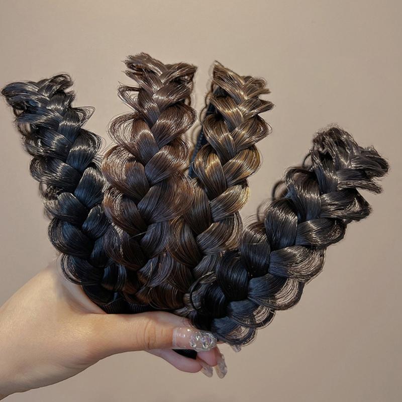 Плетеные повязки на голову Унисекс Повязка для волос Стильный головной убор Полиэстер Женские повязки на голову для повседневного использования