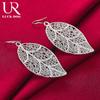 925 Sterling Silver Perforated Earrings Fashionable Wedding Jewelry