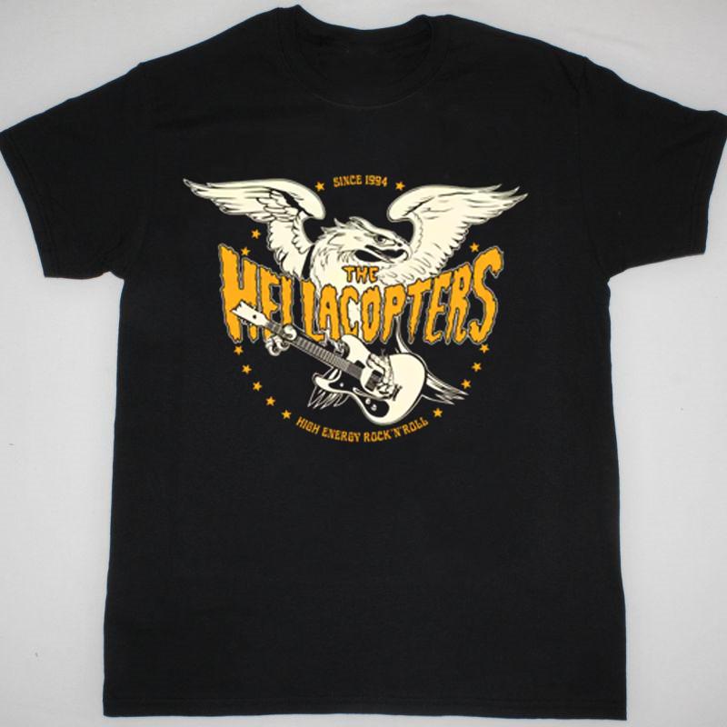 НОВЫЙ Логотип группы The Hellacopters Черный Все размеры Подарок для фаната Футболка