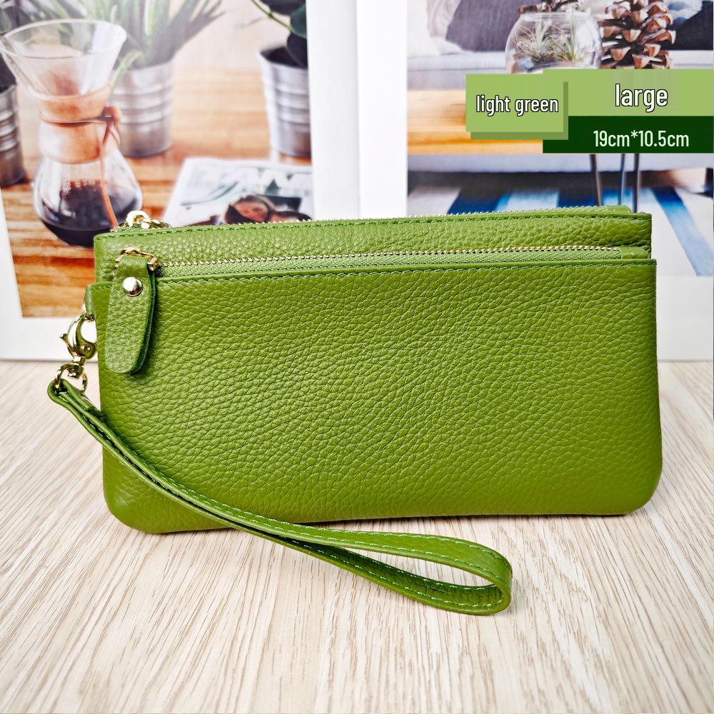 Женский многофункциональный кошелек-клатч на запястье из натуральной кожи в корейском стиле