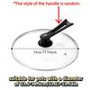 14-38cm/6-15in Vertical Pan Lid Universal Visible Wok Cover Tempered Glass Pot Lid  Dish